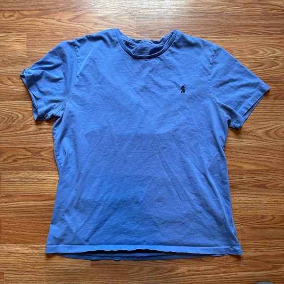 BLUE POLO SHORT SLEEVE SHIRT - Picture 1 of 2